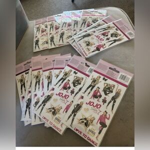 JoJo Siwa Pink Dance Party Stickers Lot of 14 2-Sided 4 Sheets Each Nickelodeon